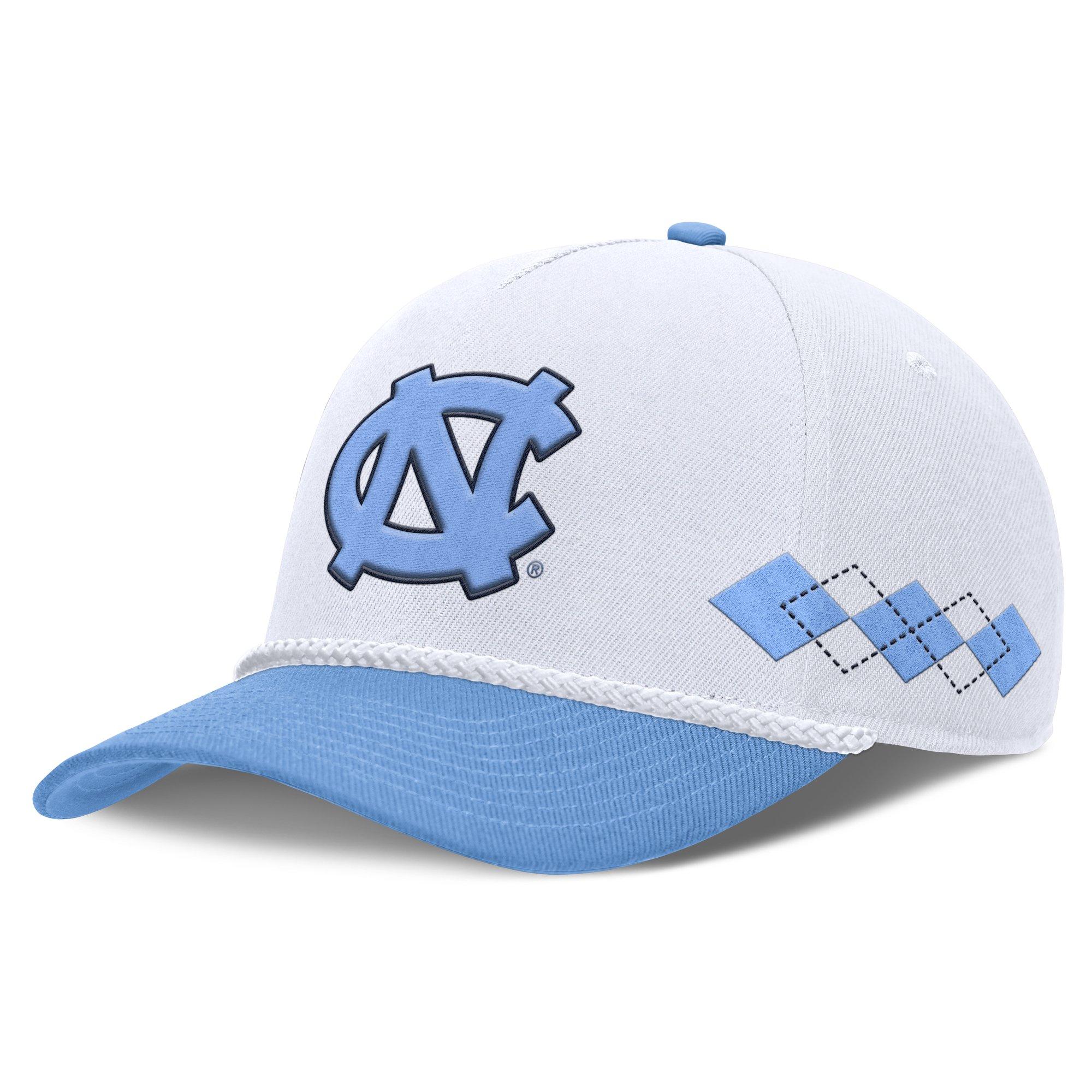 47 University of North Carolina Tar Heels Argyle Adjustable Hat - White/Light Blue - WHITE/LT BLUE